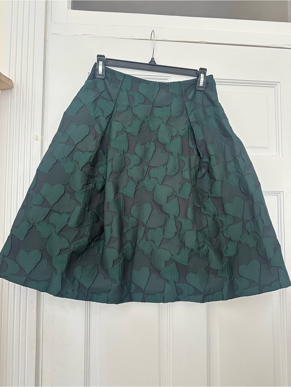 Vintage Green and Black A-Line Skirt
